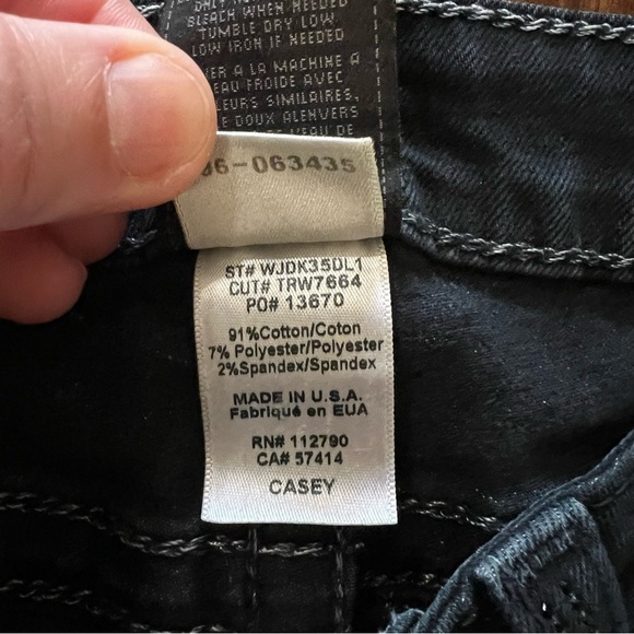 True Religion Black Sequins Cropped Skinny Jeans size 26 - Picture 7 of 13